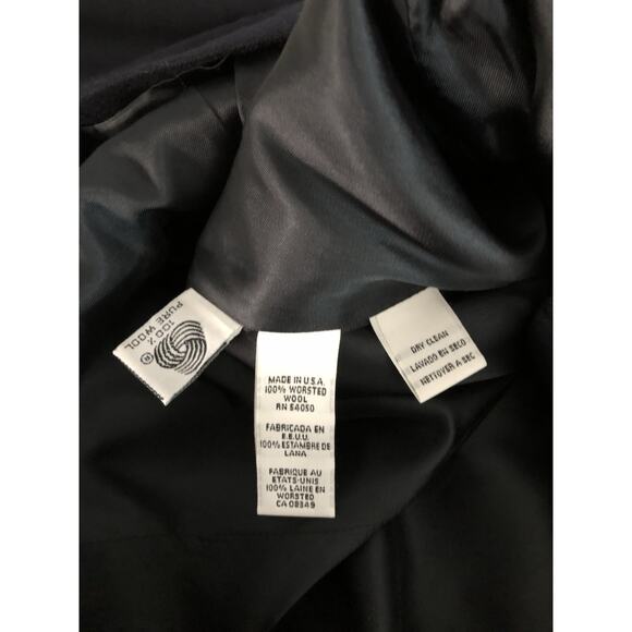 Evan-Picone Women Lapel Collar Jacket Button Long Sleeve Black 10 Office Siren - Picture 8 of 10